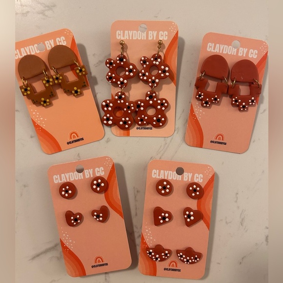 Handmade “Cazuelita de Barro” Clay Earrings | Lightweight & Unique - Picture 5 of 7